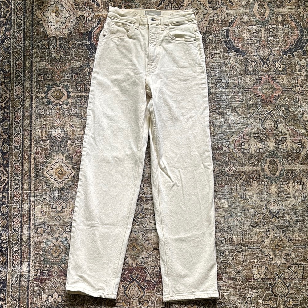 Everlane The Way High Jeans in Ecru, 29.5" inseam